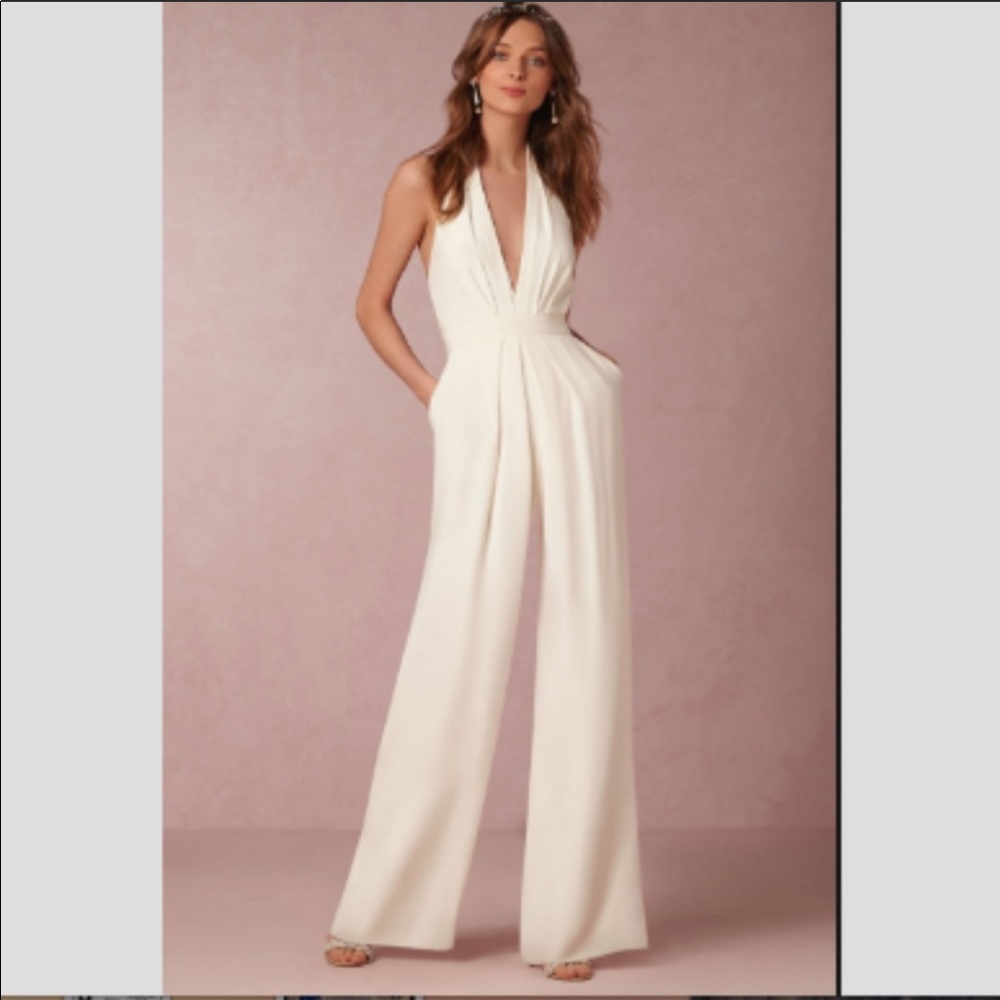Jill Stuart BHLDN stunning ivory jumpsuit